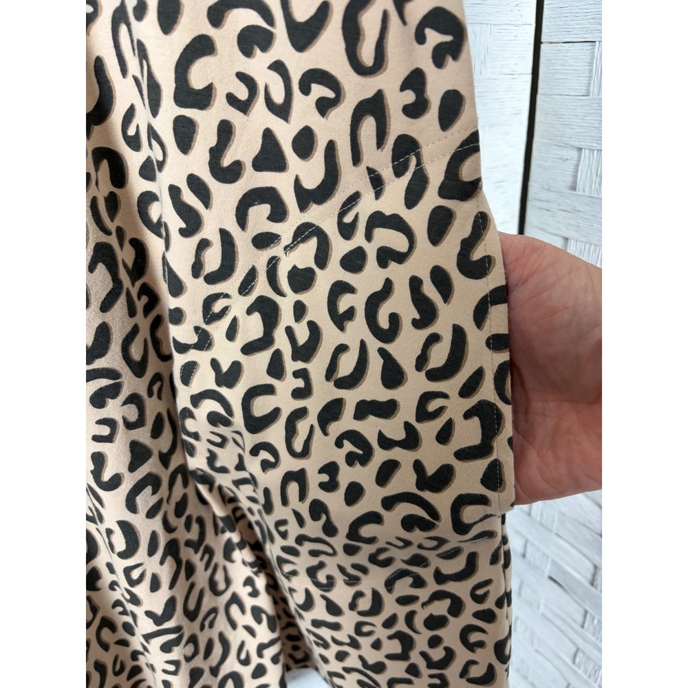 Go Softly Womens Dress House Patio Leopard Print Beaded V-Neck Knit Pockets - Picture 7 of 12